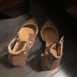 Sparkly rosegold midi heels, size 10